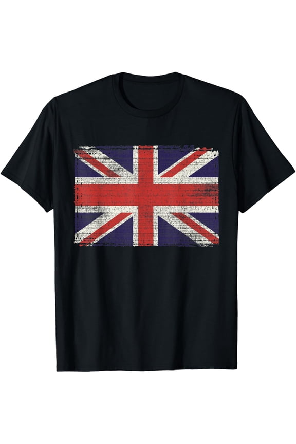 Union Jack T-shirt Vintage UK Flag Tee British Retro Flag