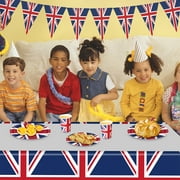 Union Jack Tableware Union Jack Tablecloth/Paper Plates/ Napkins / Cups / Spoons / Fork / Triangle Flags Banner Dinnerware Queens Platinum Jubilee 2022 Decorations Party Supplies
