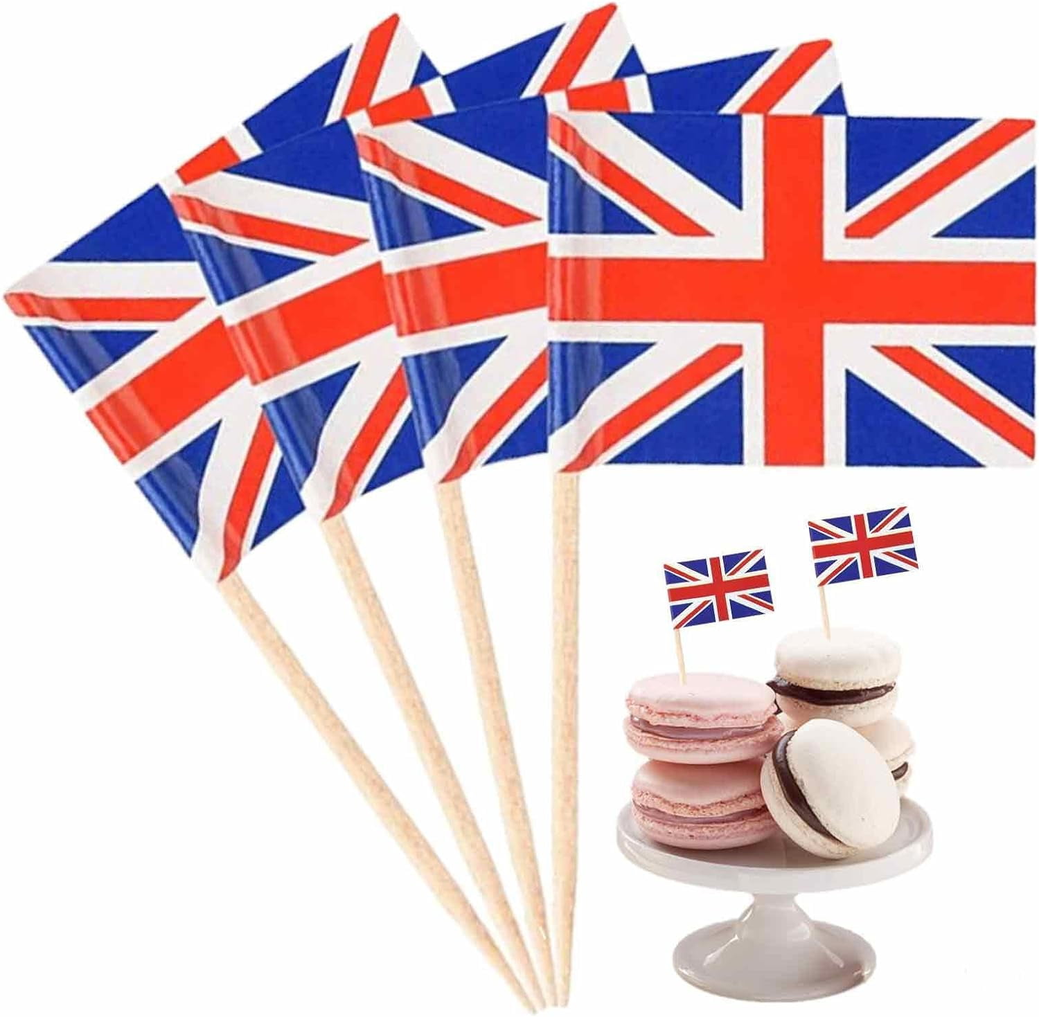 Union Jack Toothpicks, Union Jack Toothpick Flags Cupcake Toppers