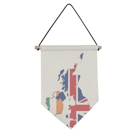 Union Jack UK Britain Irland Map Country Canvas Flag Hanging Wall Art Decor Banner