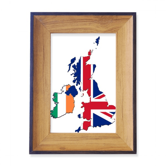 Union Jack UK Britain Irland Map Country Photo Frame Exhibition Display Art Desktop Painting