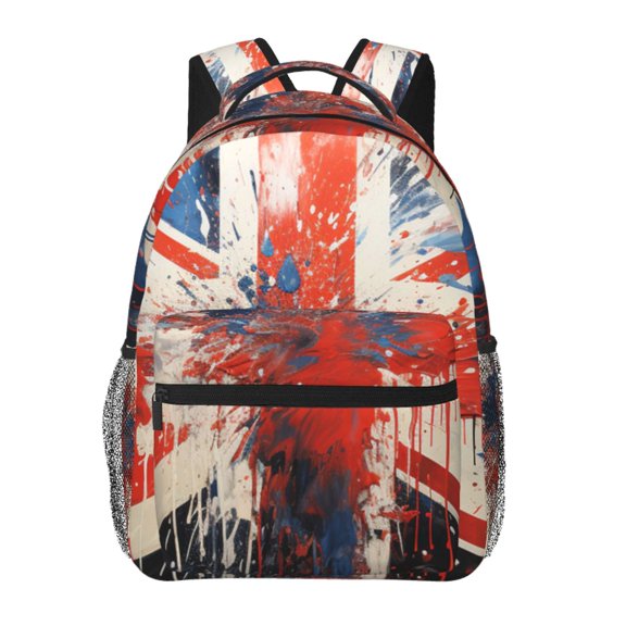 Union Jack UK Flag Art Laptop Backpack Travel Rucksack for Teens Adults, Fits 15-inch Notebook