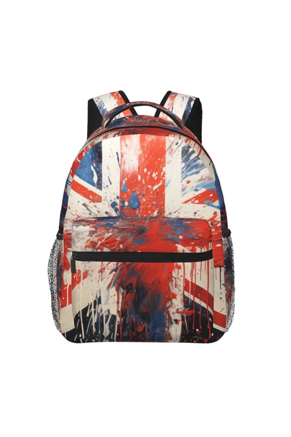 Union Jack UK Flag Art Laptop Backpack Travel Rucksack for Teens Adults, Fits 15-inch Notebook