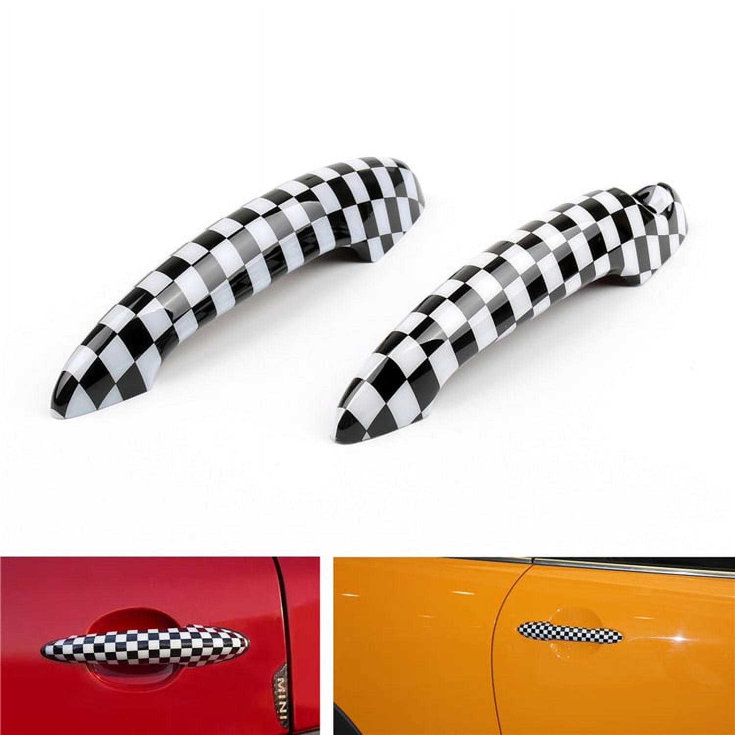 Union Jack UK Flag Checkered Door Handle Cover For Mini Cooper R50 R52 ...