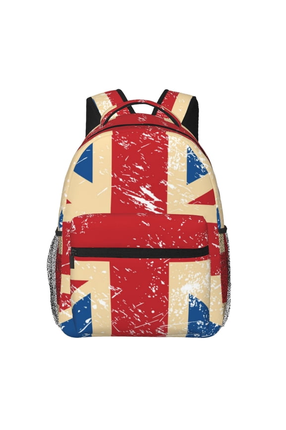 Union Jack Uk Flag Retro Laptop Backpack Travel Rucksack for Teens Adults, Fits 15-inch Notebook