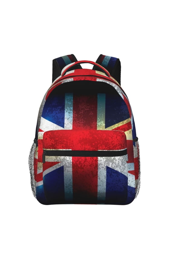 Union Jack United Kingdom Flag Vintage Laptop Backpack Travel Rucksack for Teens Adults, Fits 15-inch Notebook
