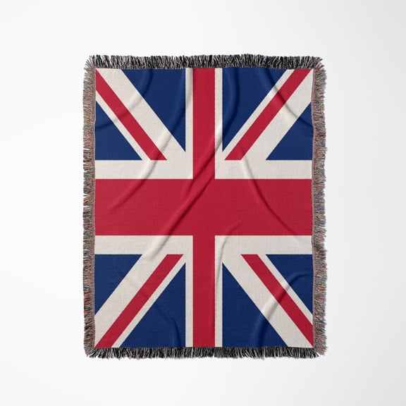 Union Jack United Kingdom Flag, Woven Blanket