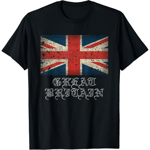 Union Jack Vintage British Flag Great Britain T-Shirt mens t shirt,black,women,funny,misfits,men,journey