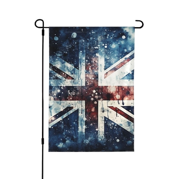 Union Jack Vintage UK Flag Starry Double Sided Garden Flag 28x40 Outdoor Decorative Yard Banner for Patio Lawn Garden