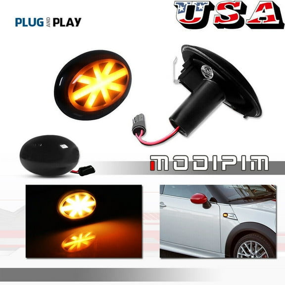 Union Jack amber LED front marker light suitable for Mini Cooper R55 R56 R57 R58 R59-