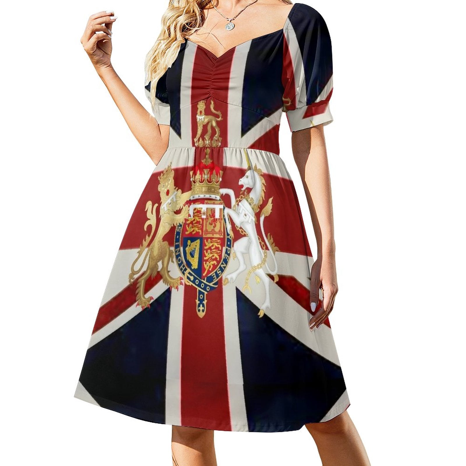 Union jack with windsor insignia dress long dress dresses for special