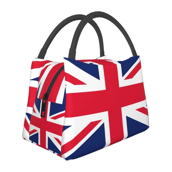 Union Jacks Flag Lunch Tote Bag Trendy Lightweight Reusable Stylish Bento Box For Adult