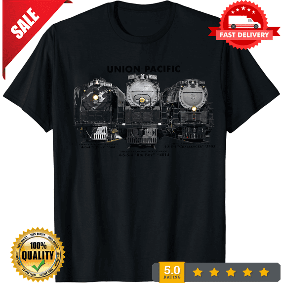 Union Pacific Big Steam Big Boy 4014, 3985 and 844 Train T-Shirts, LIMITED EDITION-TH65731