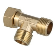 Union Plumbing Accessories Tee Fitting Water Pump Toilet Garden Hose Tee Copper 5.70X3.50X1.90CM