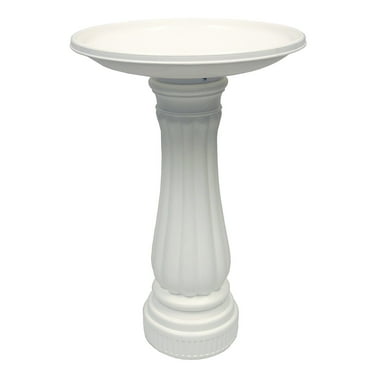 Union Products 61010 Resin Bird Bath, 25" Height, White