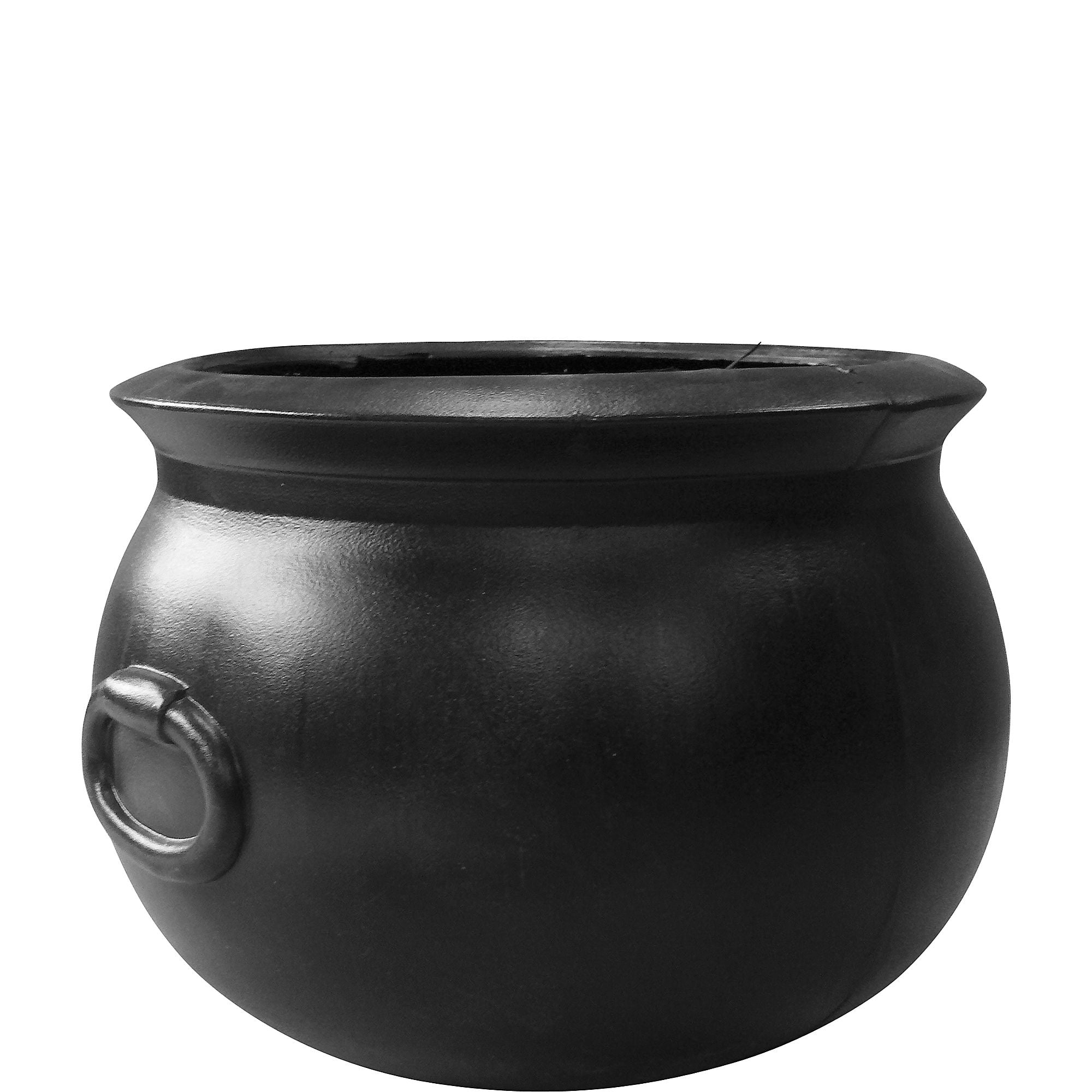 Union Products 55120 12 Inch Plastic Witch Cauldron Spooky Halloween Decoration, Black