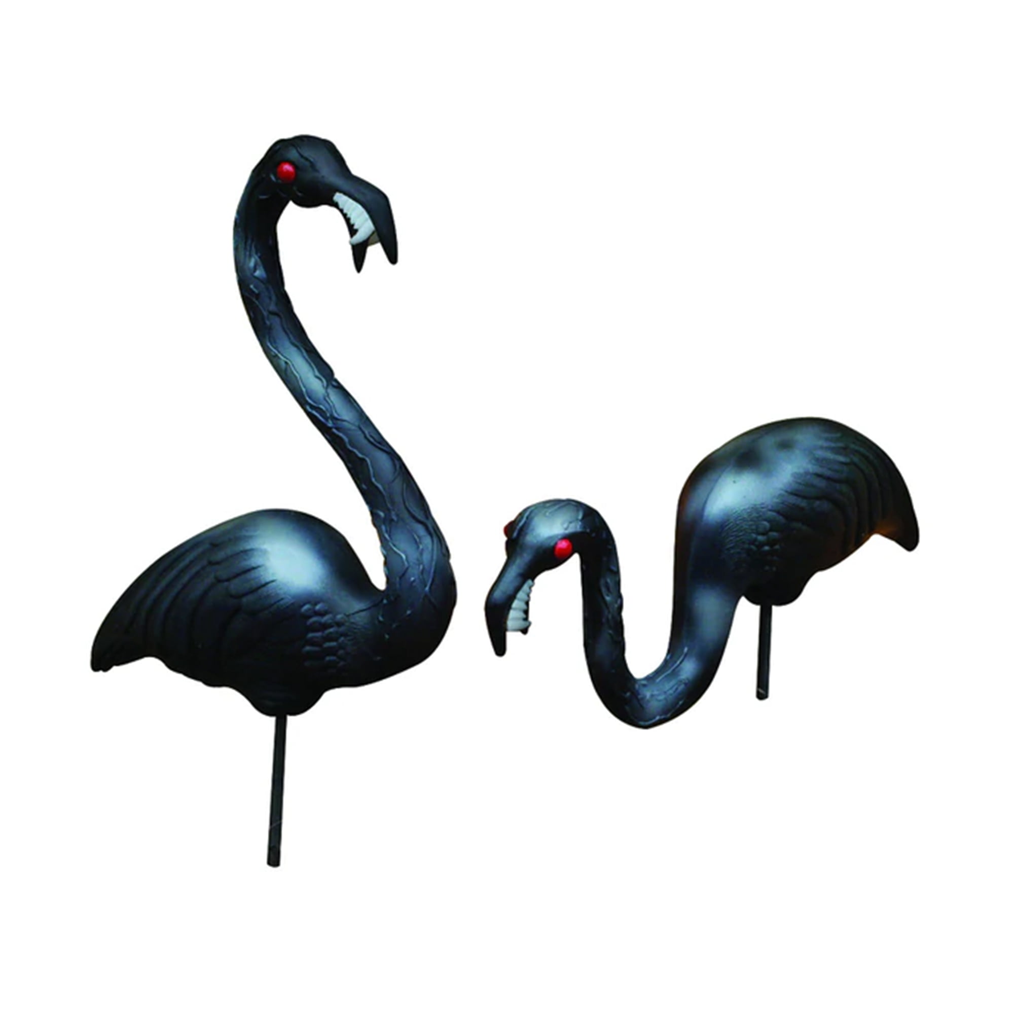 Union Products Featherstone Flamingo Yard Lawn Ornaments, Set of 2, Black