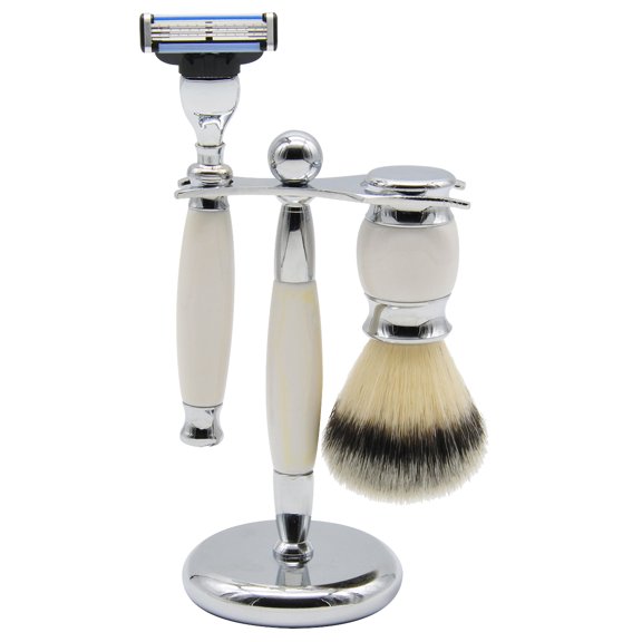 Union Razors Three Piece Shave Kit White