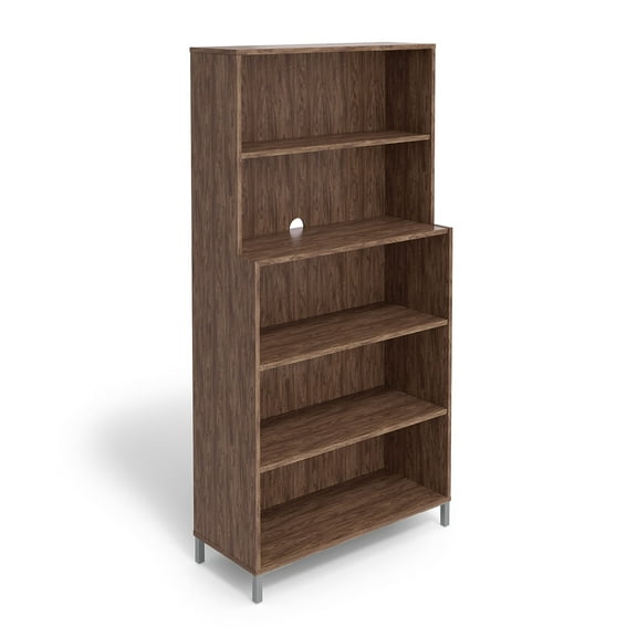 Staples Union & Scale 5 Shelf 72H Laminate Bookcase Espresso UN56975
