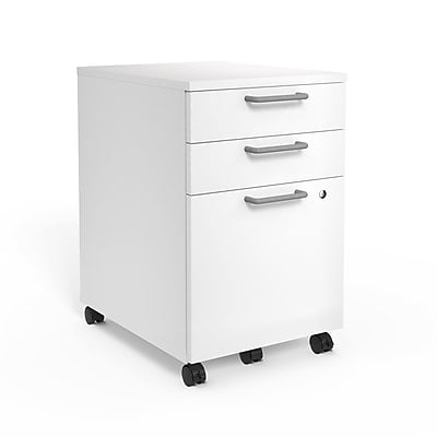 Staples Union & Scale Essentials 3-Drawer Vertical File Cabinet Mobile/Pedestal Letter/Legal White