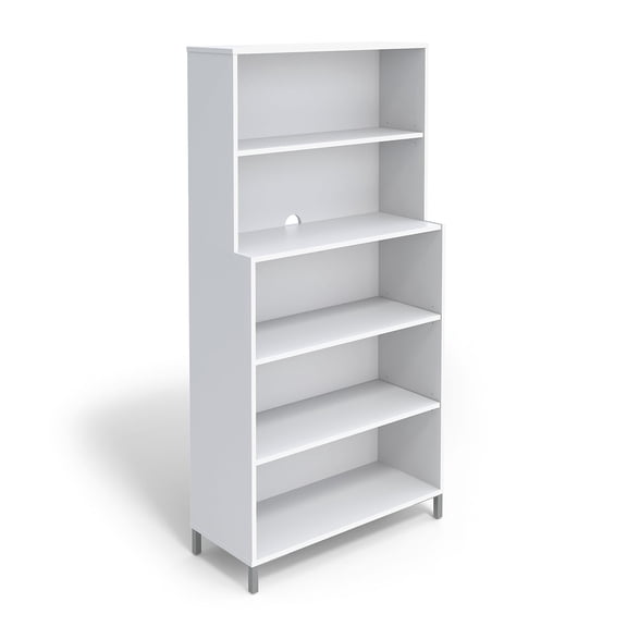 Staples Union & Scale Essentials 5 Shelf 72"H Laminate Bookcase White 2/Pack UN56974-CCVS