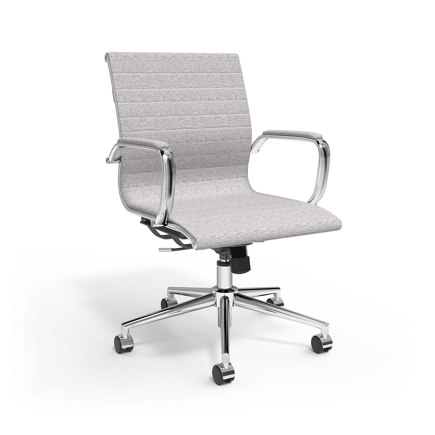 Heather Gray Fabric Executive Chair with Chrome Base