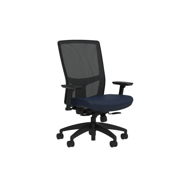Union Scale Fabric Task Chair Navy Integrated Lumbar 2D Arms 52253