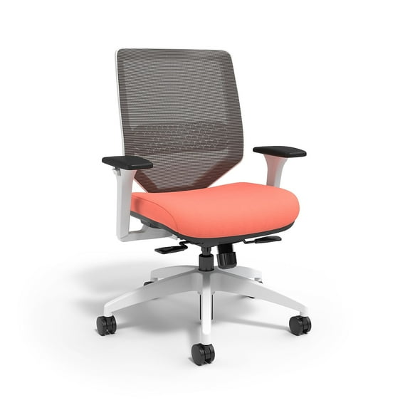 Union & Scale Lewis Ergonomic Mesh Swivel Computer and Desk Chair Salmon (UN55654-CC)