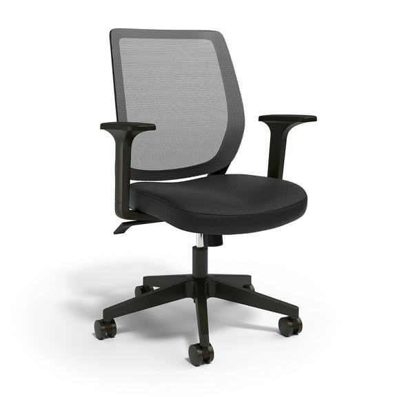 Staples Union & Scale Mesh Back Fabric Task Chair Black UN56947