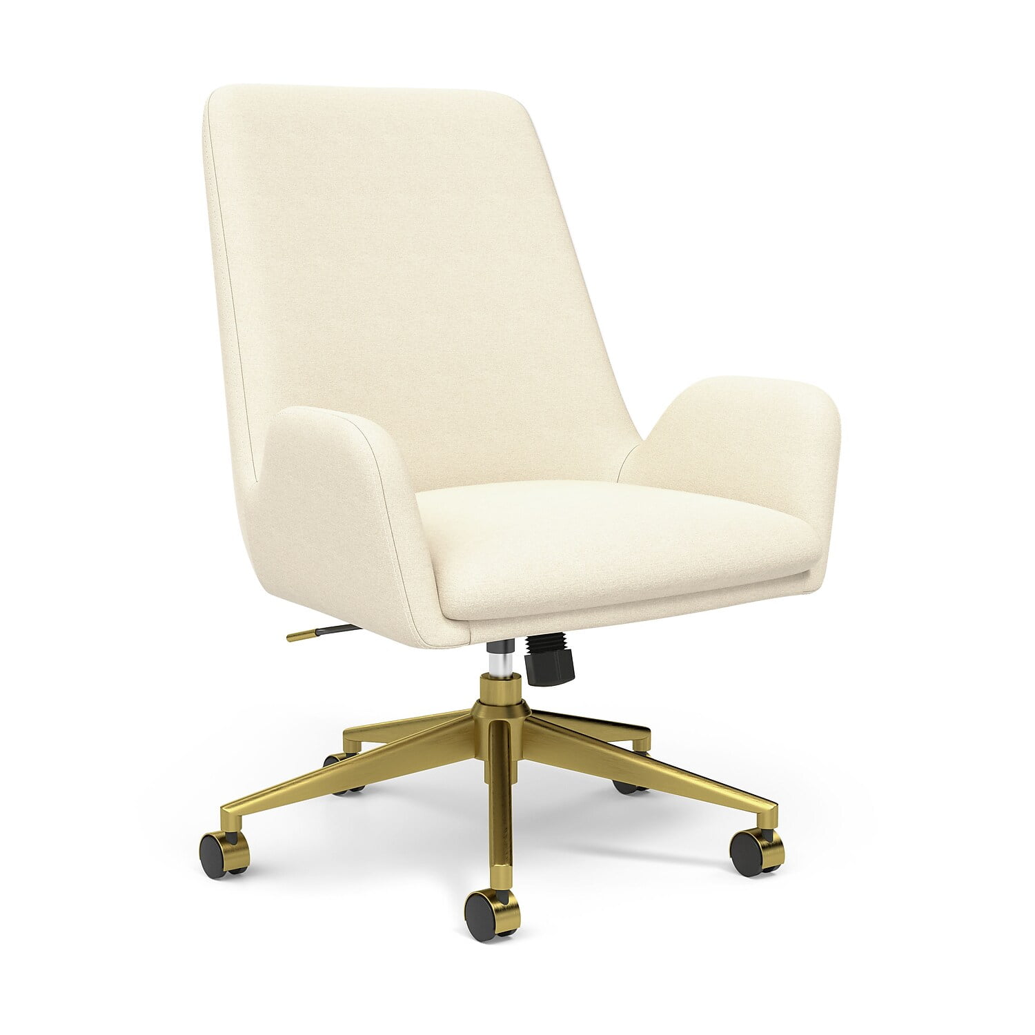 Union Scale MidMod Fabric Manager Chair Cream UN56982