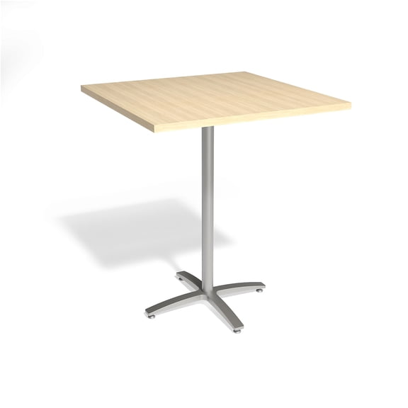 Union & Scale Multipurpose 36" Square Natural Maple Laminate Bistro Height Silver Base Table (54838)