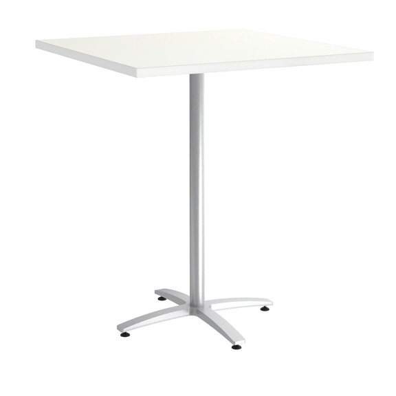 Union & Scale Multipurpose 36" Square Silver Mesh Laminate Bistro Height Silver Base Table (54834)