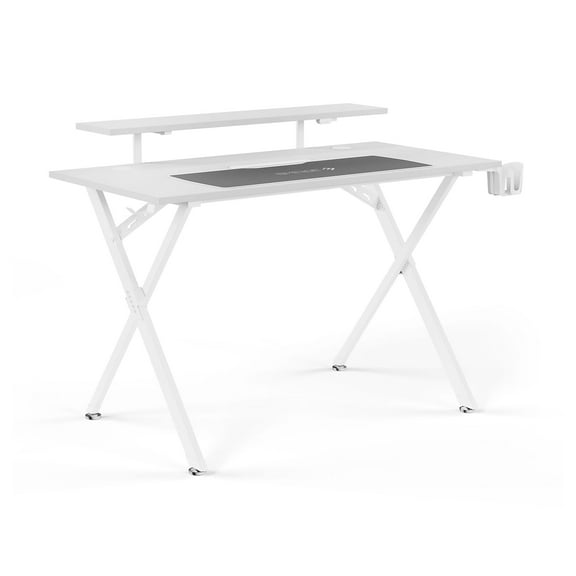 Staples Union & Scale Vizon 47" Gaming Desk White Colorway 60986