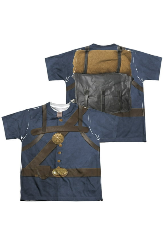 Union Soldier (Front - Back Print) - Youth Short Sleeve Shirt - Large