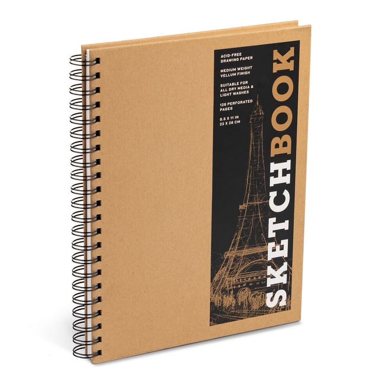 Art Sketchbook 160GSM Kraft Paper Spiral Coil Book Office School