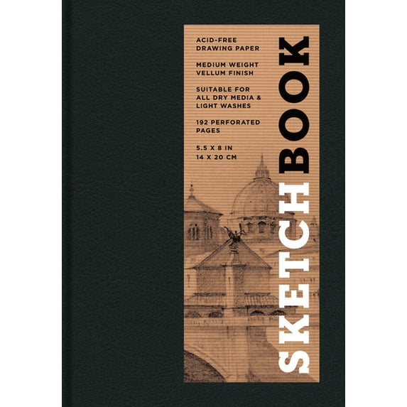 Union Square & Co. Sketchbooks Sketchbook 5.5 X 8 Black Hardcover Mixed Media Sketchbook for Drawing: Acid-Free Quality Paper (128 Pages), (Hardcover)