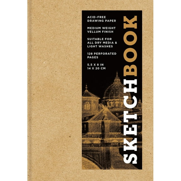 Union Square &amp; Co. Sketchbooks Sketchbook 5.5 X 8 Kraft Hardcover Mixed Media Sketchbook for Drawing: Acid-Free Quality Paper (128 Pages), (Hardcover)