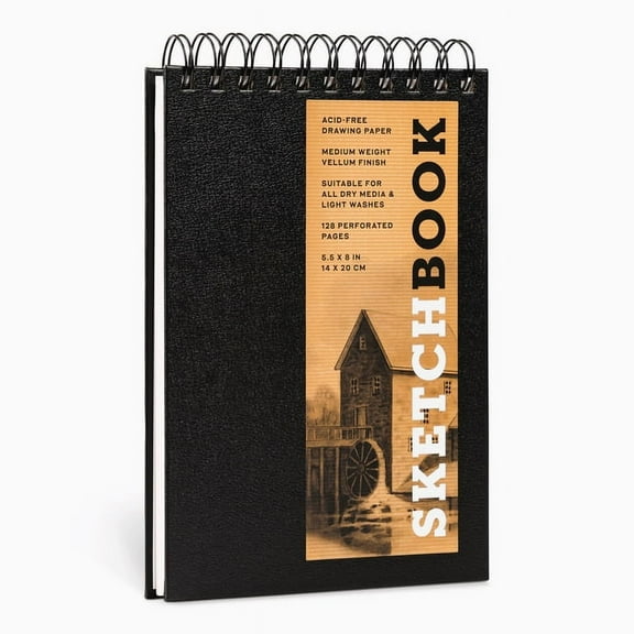 Union Square & Co. Sketchbooks: Sketchbook (Basic Small Spiral FlipTop Landscape Black) (Hardcover)