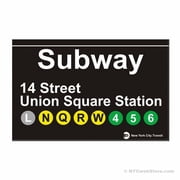 Union Square NYC Subway Magnet - New York City MTA Replica Souvenir Gift
