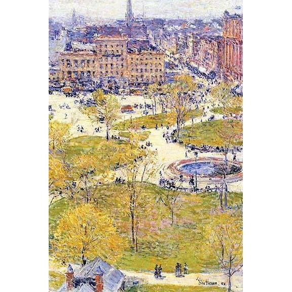 Union Square in Spring-Fine Art Canvas Print (20" x 30")
