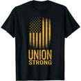 Union Strong Fist Proud Labor Day Workers September First Cotton T