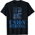 thumbnail image 1 of Union Strong Labor Union American Flag T-Shirt, 1 of 4