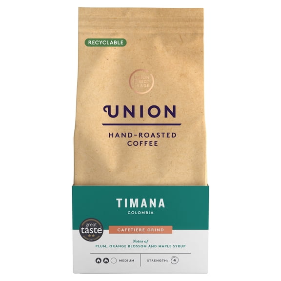 Union Timana Cafetiere Grind Coffee 200G, Imported from Britain