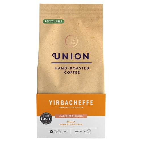 Union Yirgacheffe Ethiopia Cafetiere Grind 200g, British Import (Pack of 2)