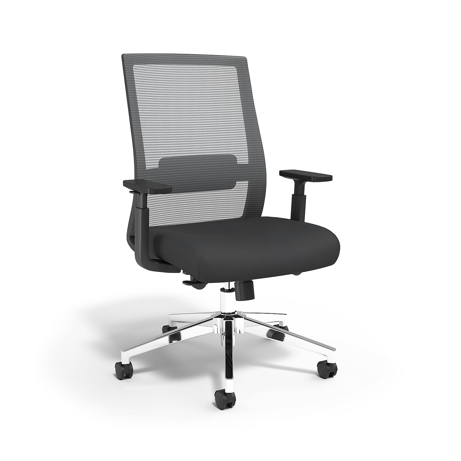 HON Volt Task Chair, SynchroTilt, Tension, Lock, Adjustable Arms, Black SofThread Leather