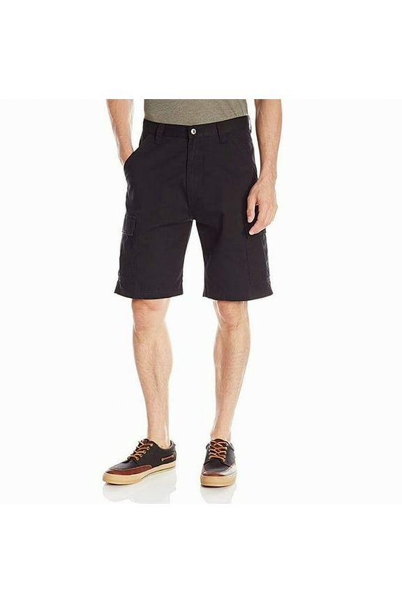 Wrangler Authentics Men s Classic Relaxed Fit Cargo Short Black Twill 38