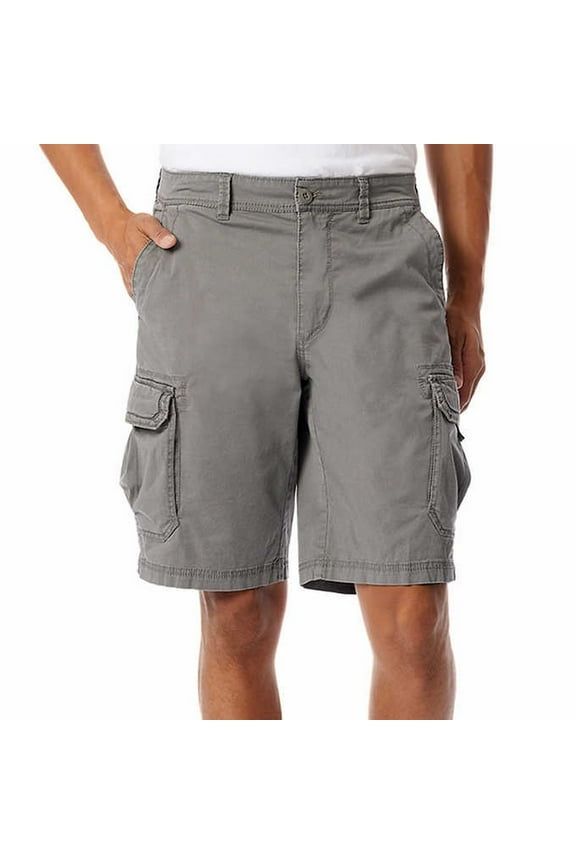 Male Lightweight Gray Mens Cargo Shorts, Size 38 Men