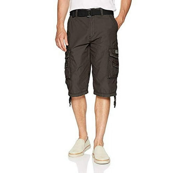 Unionbay Men's Cordova Belted Messenger Cargo Short - Reg and Big and Tall Sizes, flint, 46