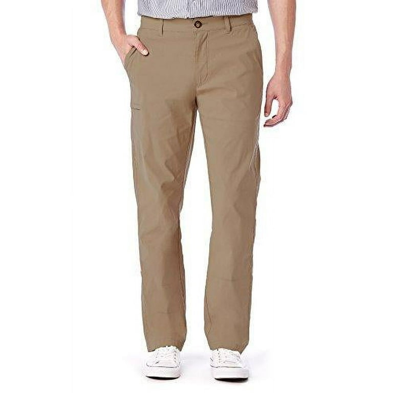 Unionbay Men's Rainier Lightweight Comfort Travel Tech Chino Pants Color:  Khaki, Size: 36W x 32L 