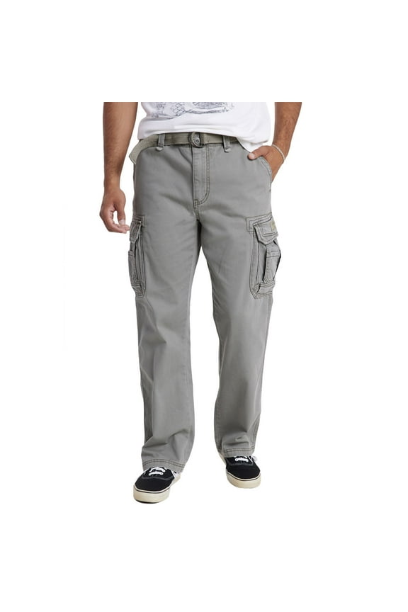 Mens Flat Front Casual Cargo Pants